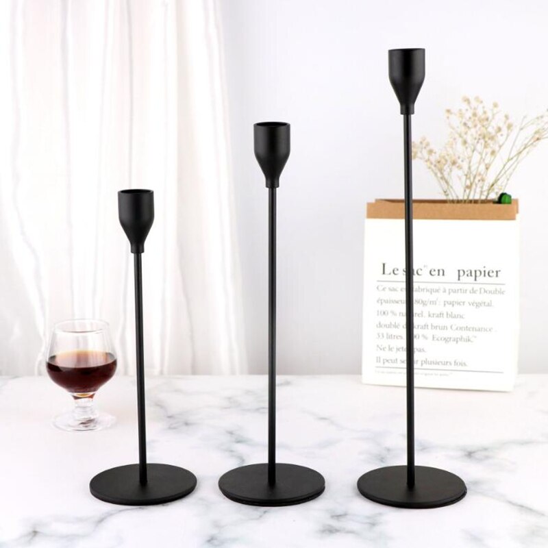 Metal candle holders (3 pieces)